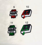 God Don’t Play About Me & Bible Iron-On Patches
