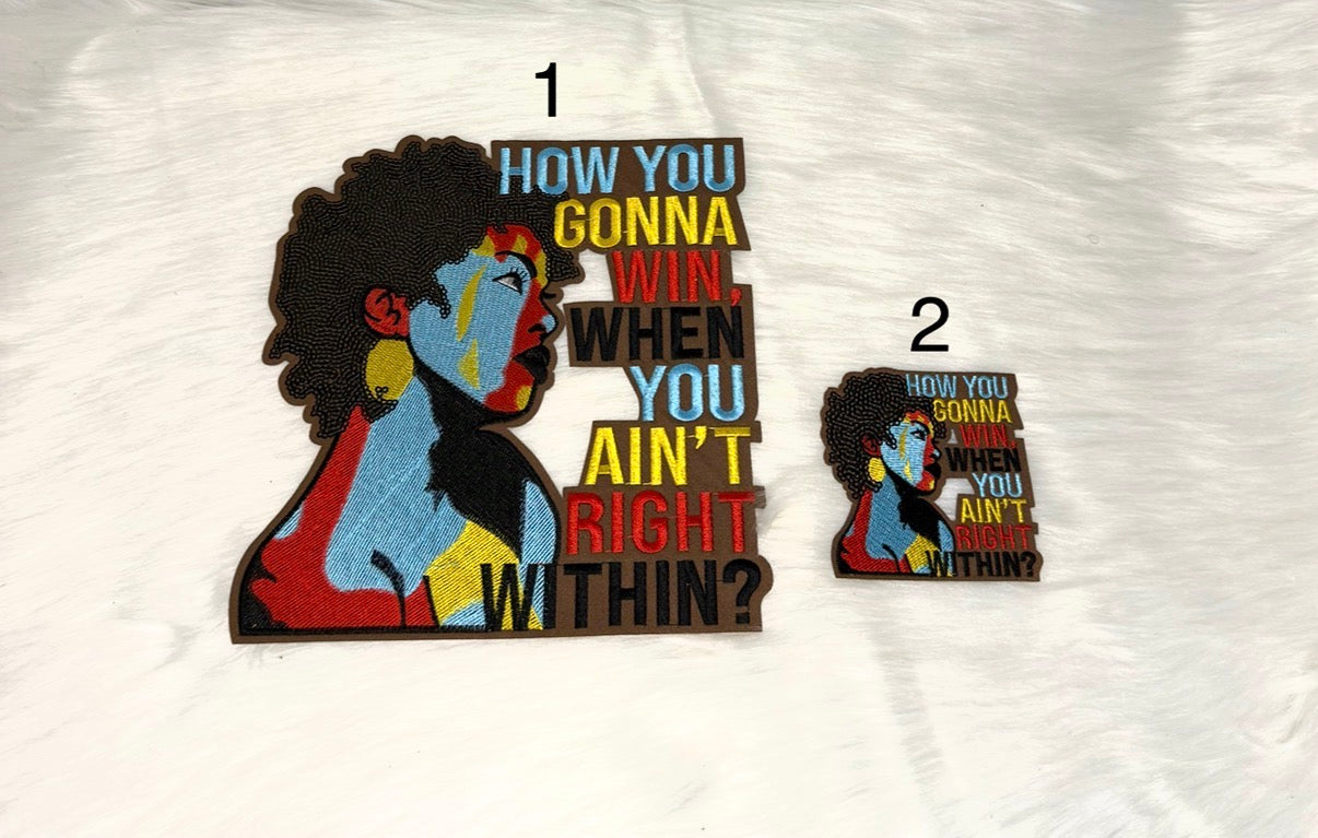 How You Gonna Win Iron-On Big & Small Patches