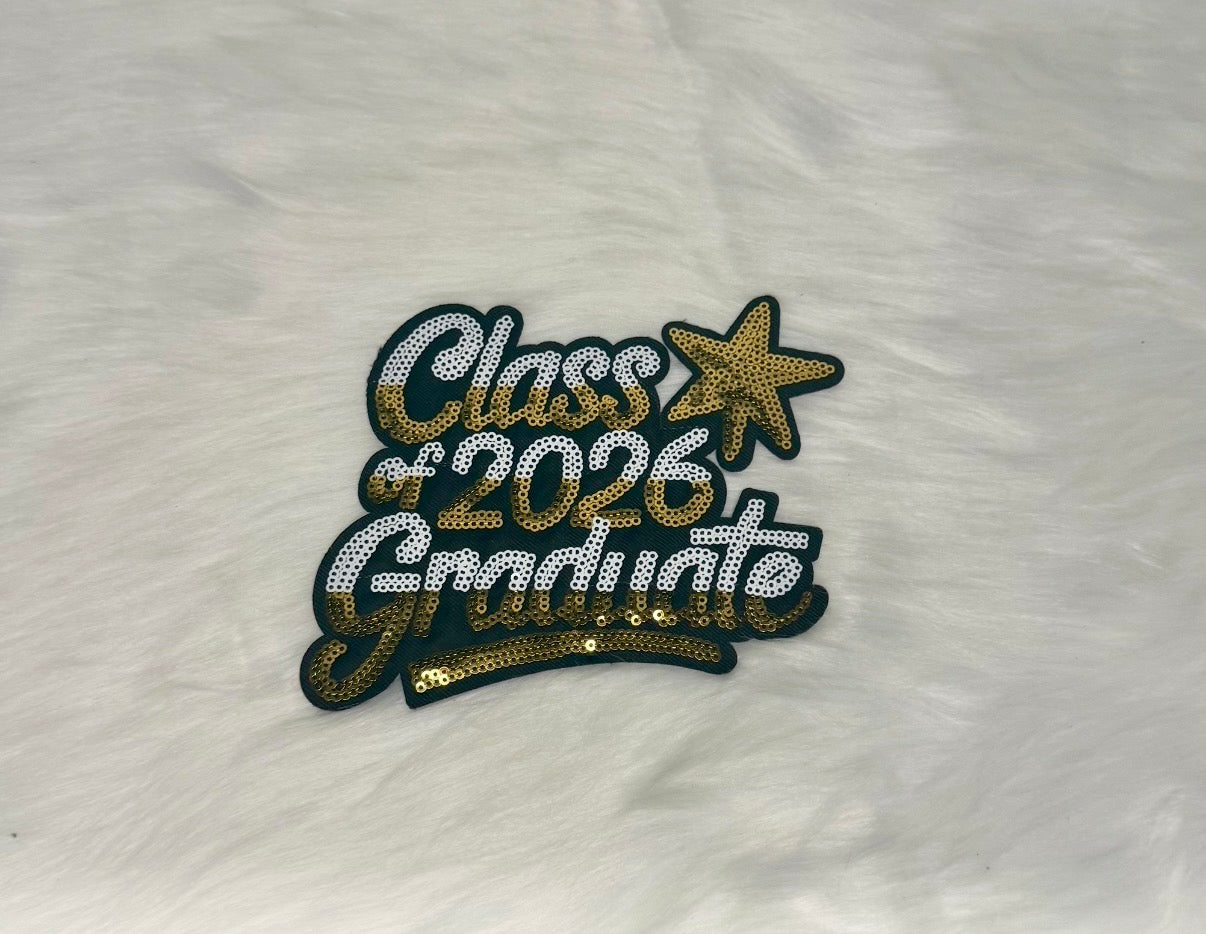 Class of 2026 Graduate Iron-On Big & Mid Size Patch