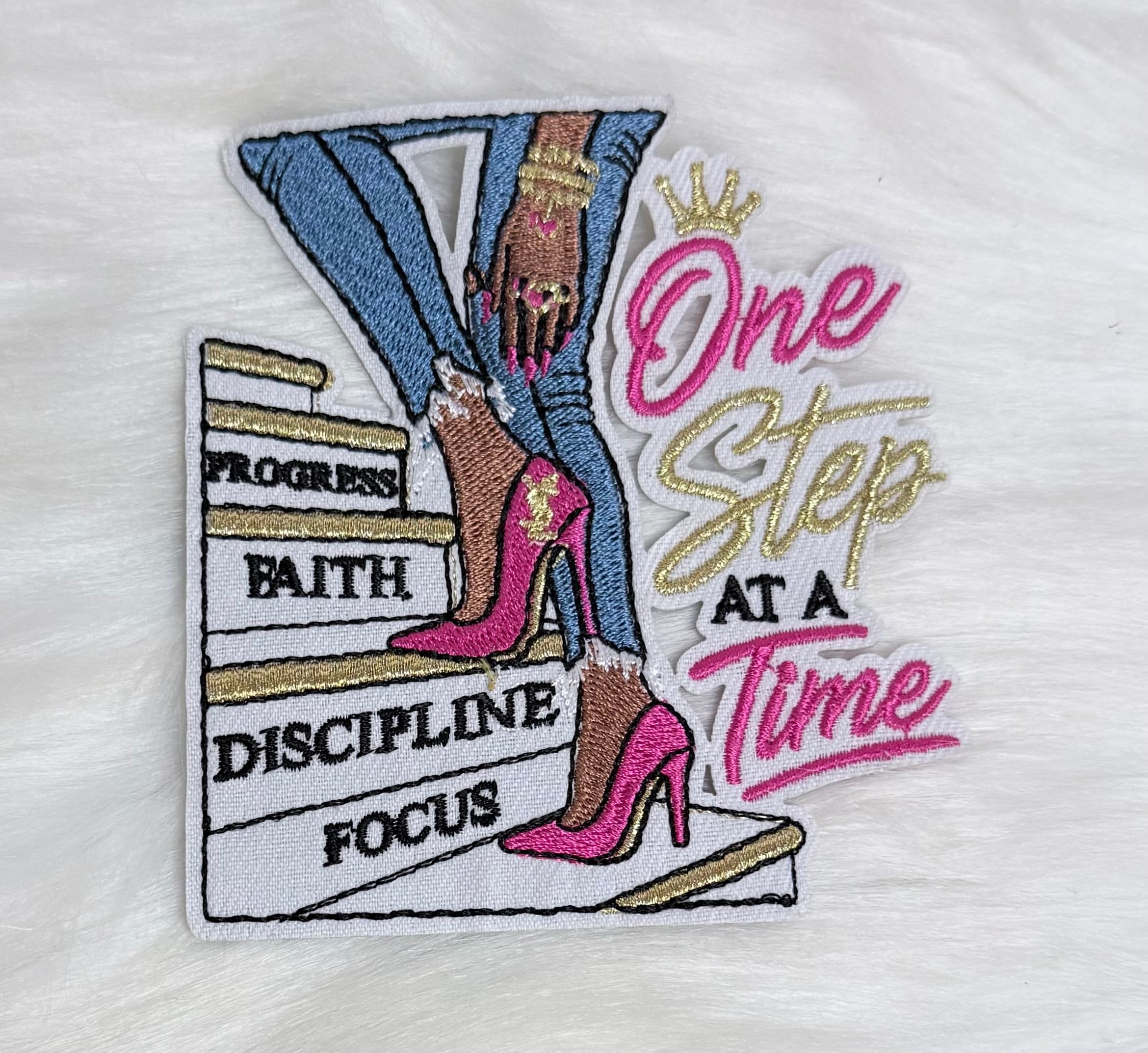 One Step at a Time Iron-On Patch