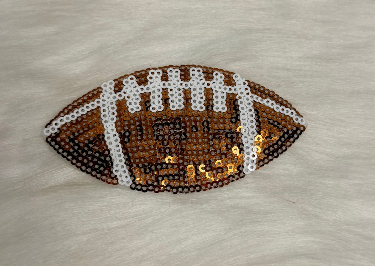 Sequins Football Iron-On Patch
