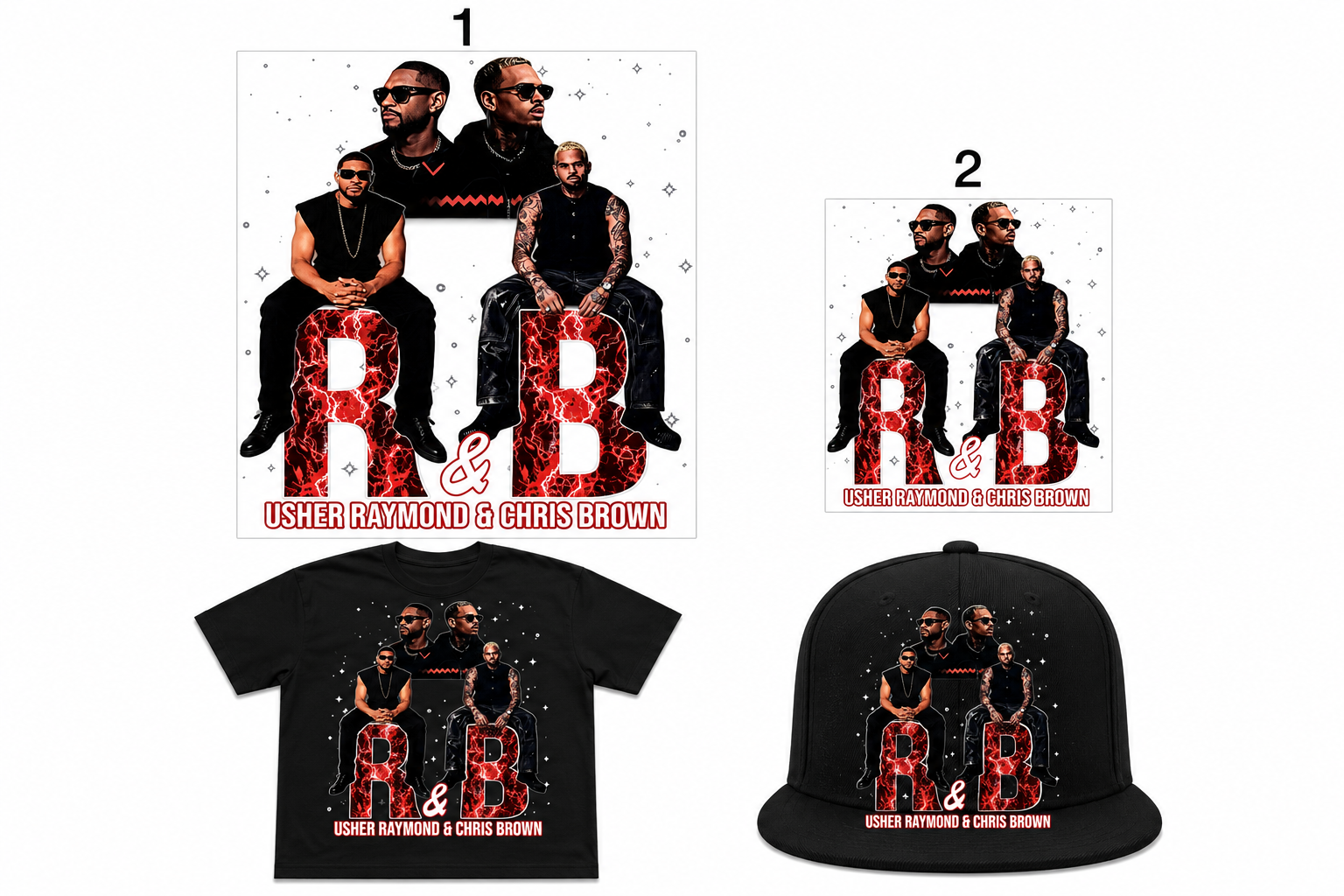 R&B Tour Full Color DTF Heat Transfer – Ready to Press (Transfer Only – Apparel Not Included)