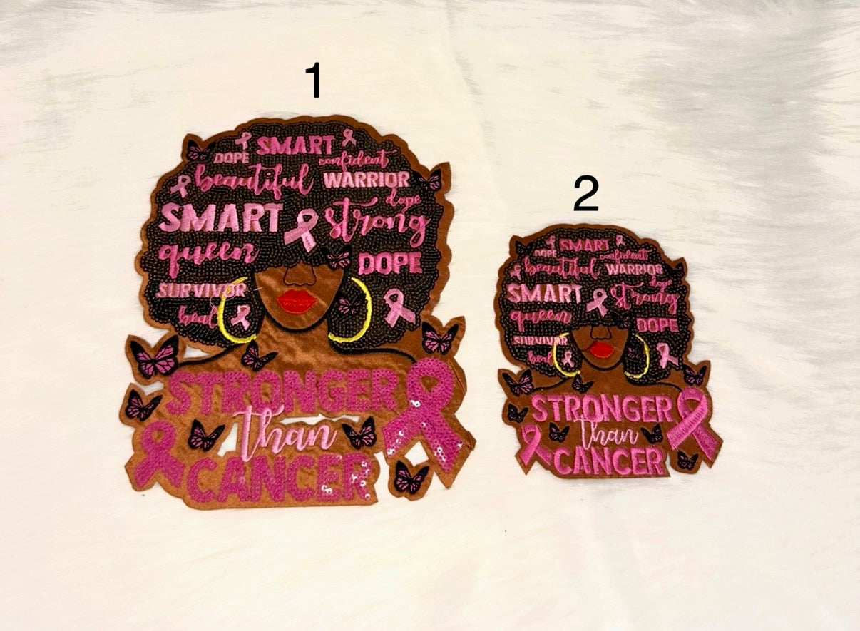 Stronger Than Cancer Iron-On Big & Mid Size Patch