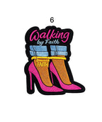 Walking by Faith Heels Iron-On Patches