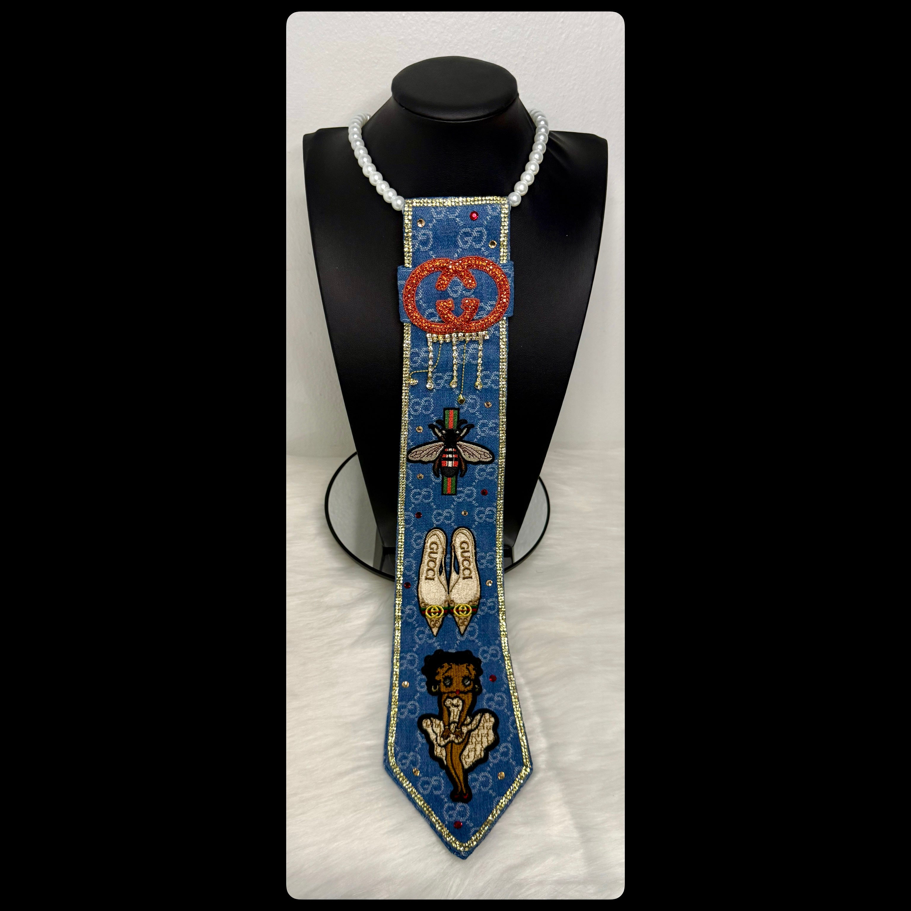 Denim Inspired GG Tie