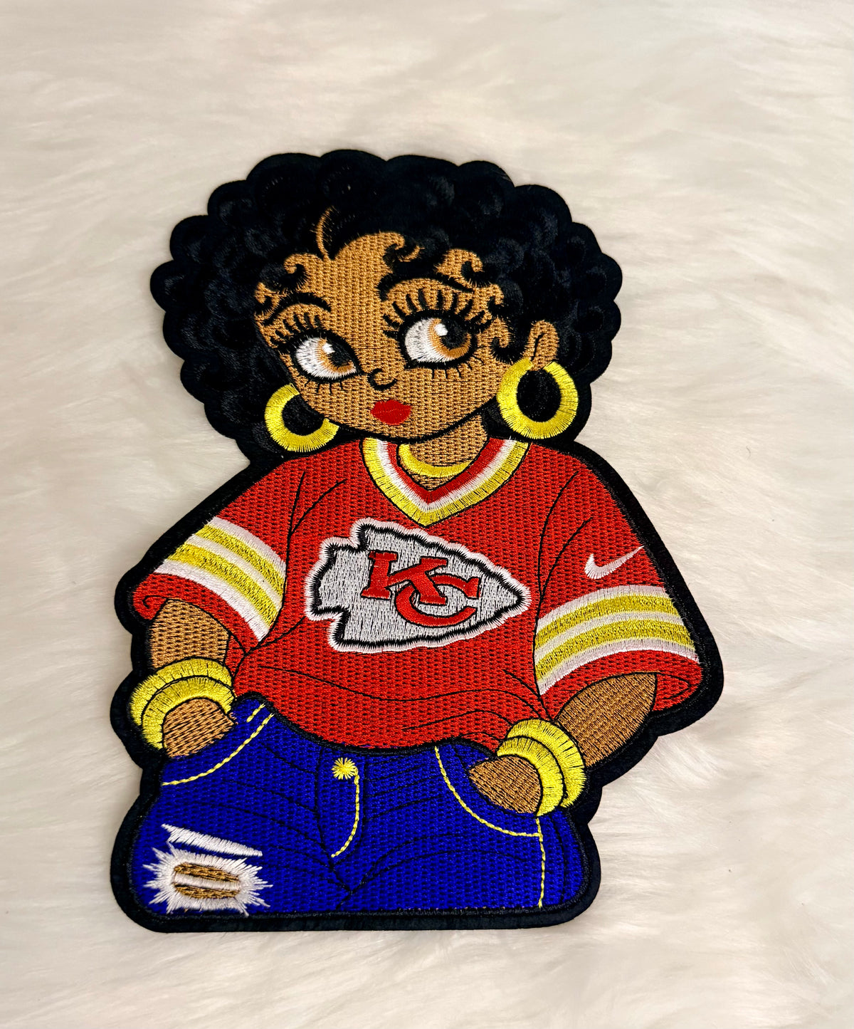 KC Football Big Iron-On Patches