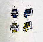 God Don’t Play About Me & Bible Iron-On Patches
