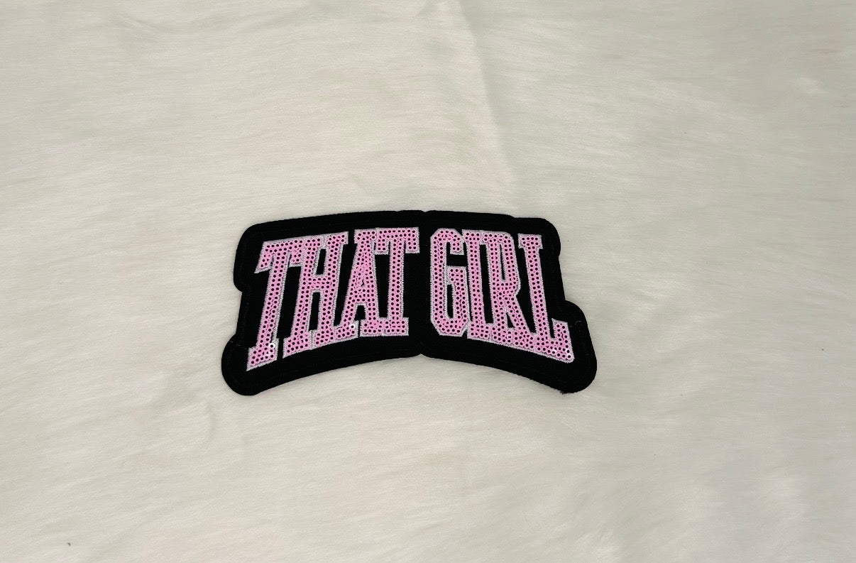 That Girl Pink Iron-On Mid Size Patch