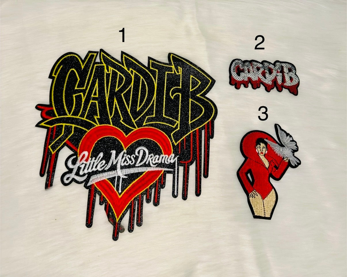 Cardi B Iron-On Big & Small Patches