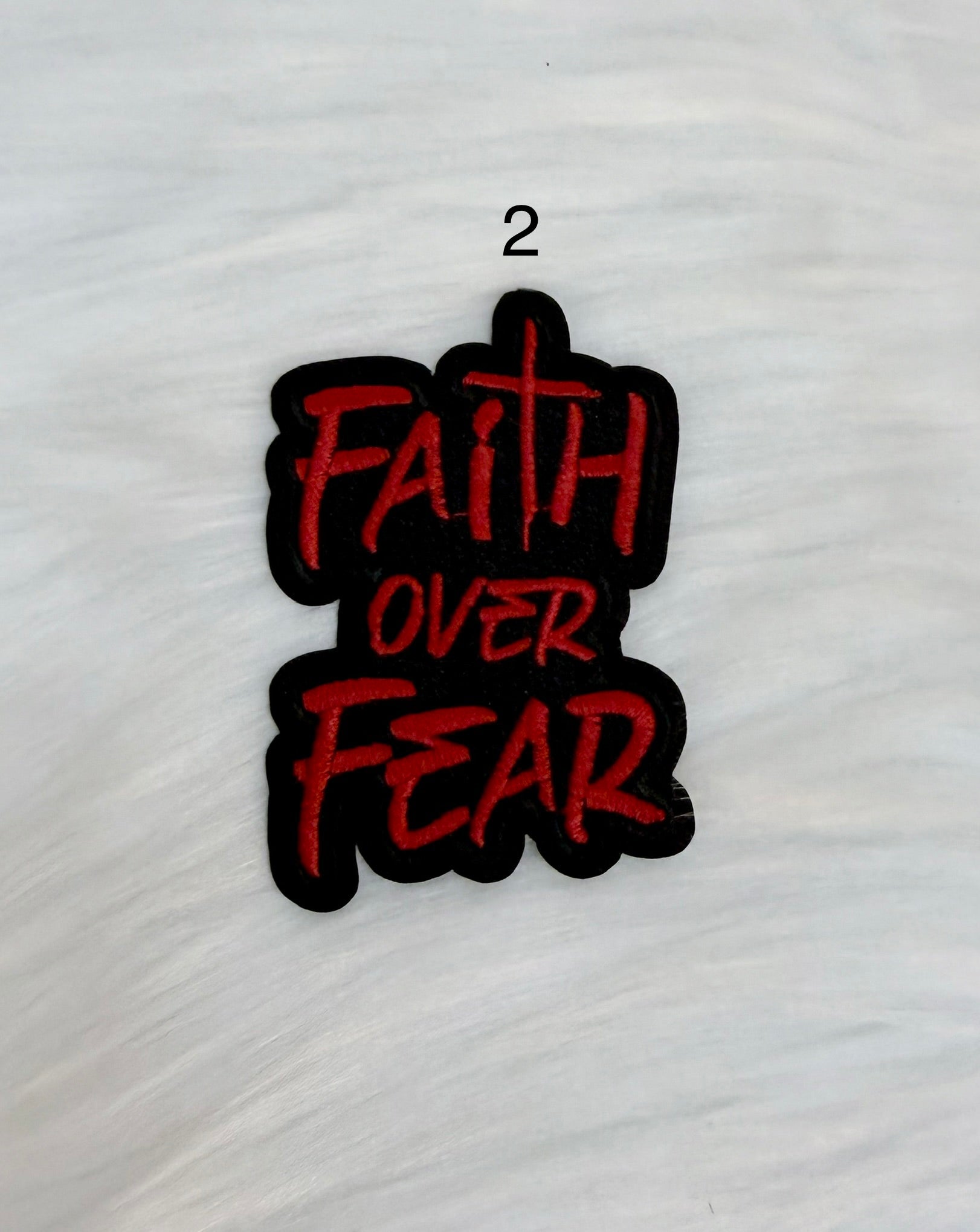 Faith Over Fear Iron-On Patches