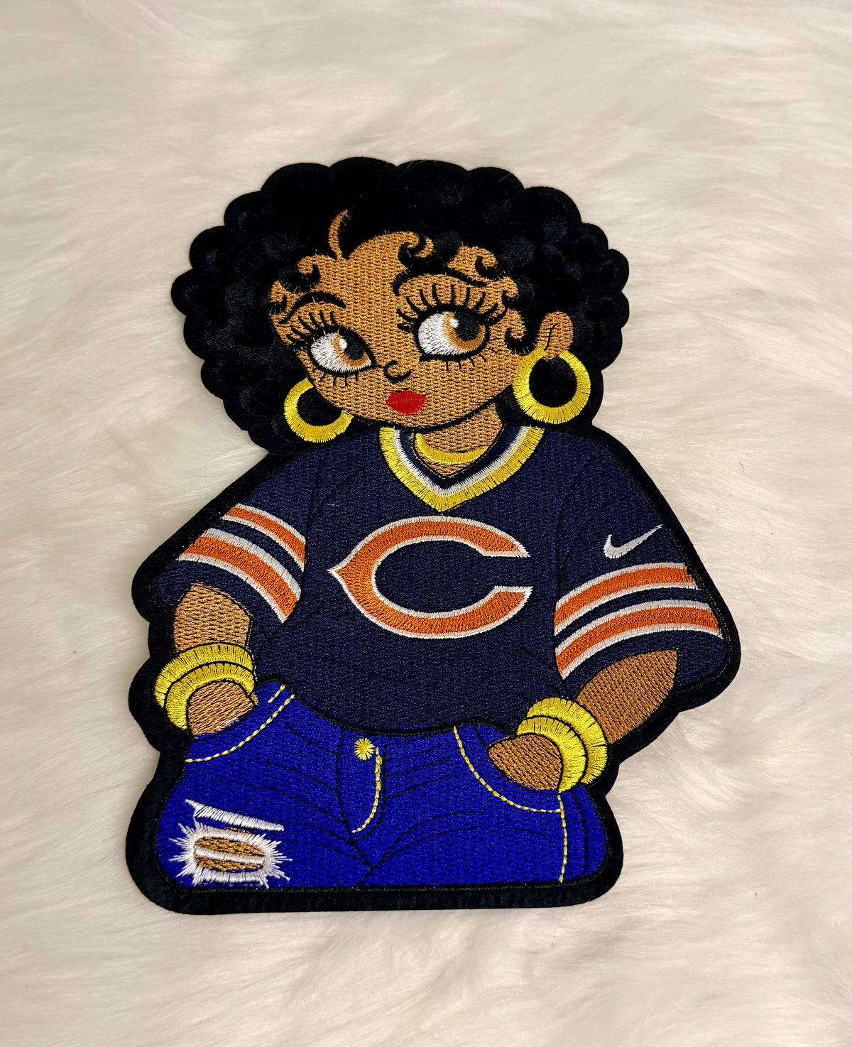 Chi-Town Big Football Iron-On Patches
