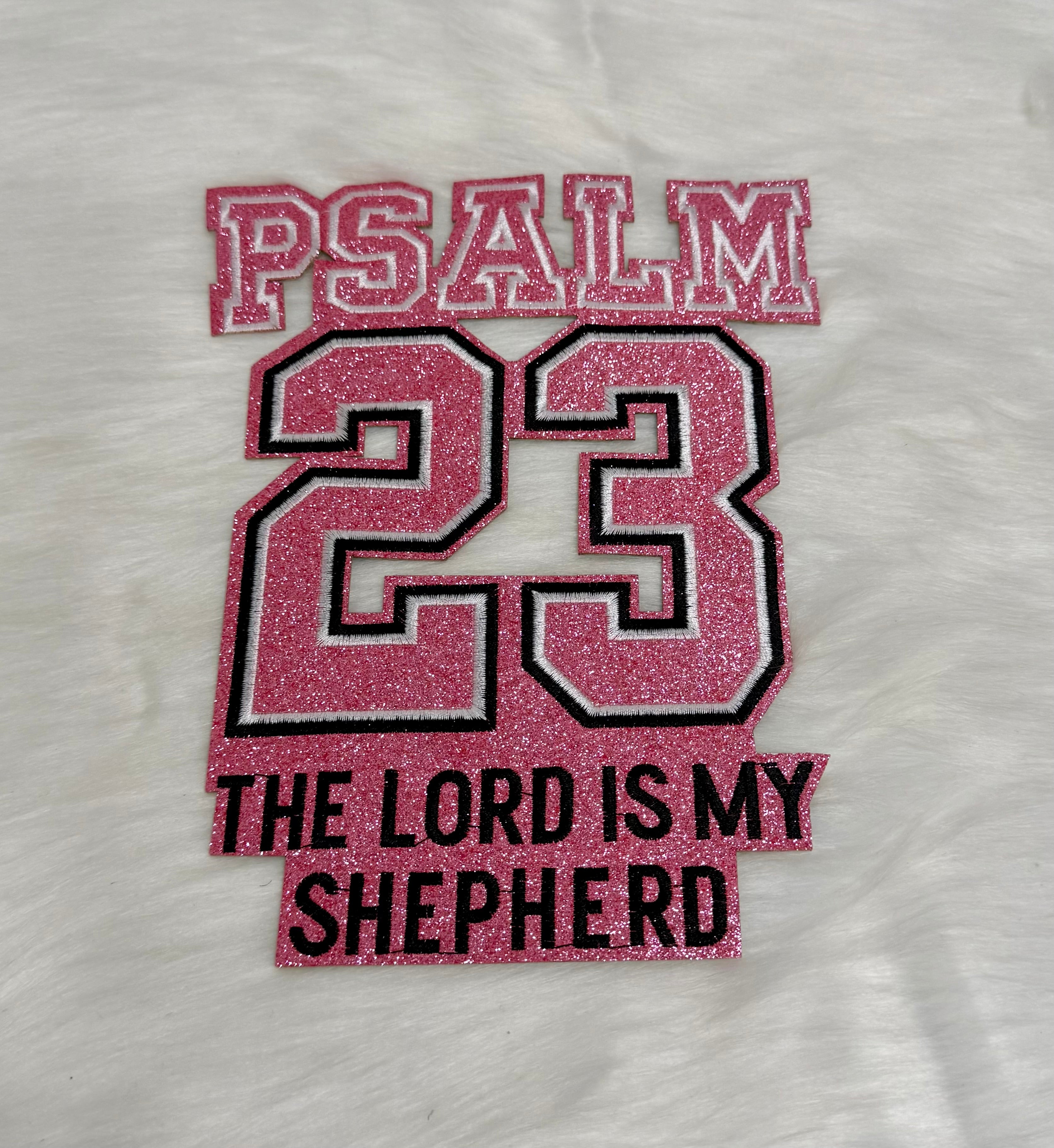 PinkPsalm 23 Iron-On Big Patch