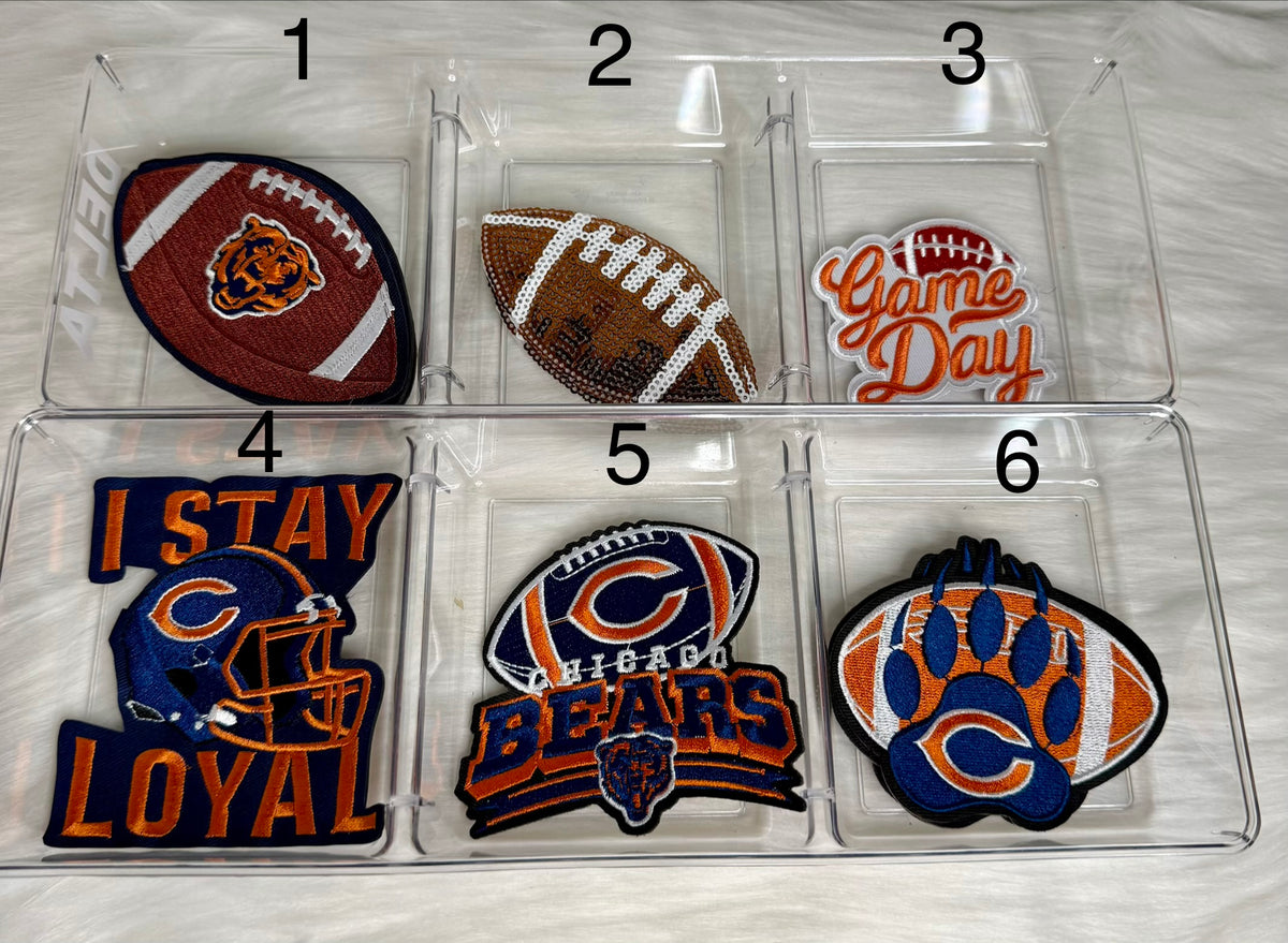 Chicago Football Small Iron-On Patches
