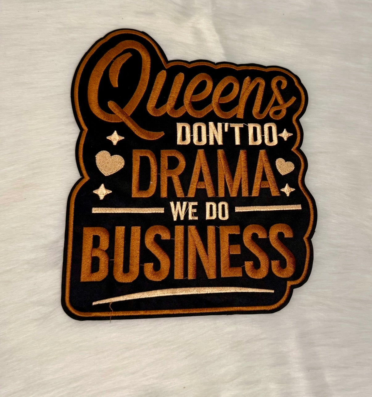 Queens Don’t Do Drama Iron-On Big Patch