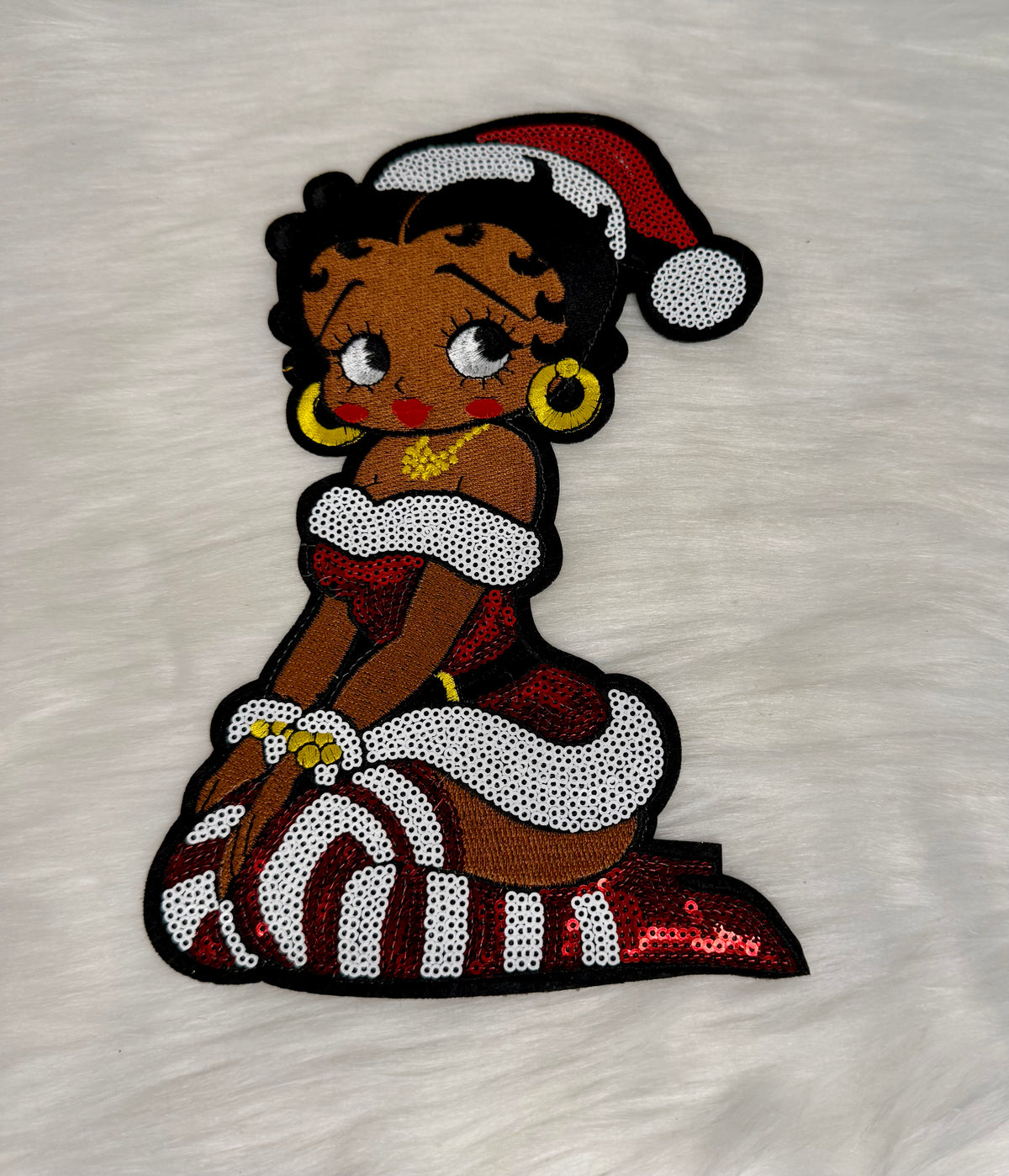 Christmas Betty Big Iron-On Patch