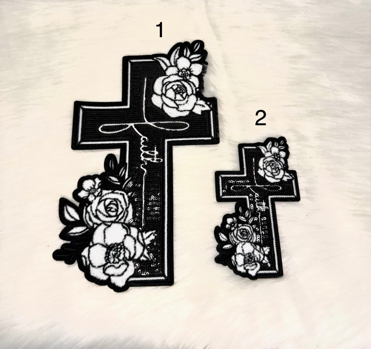 Faith Cross Iron-On Big & Mid Size Patches
