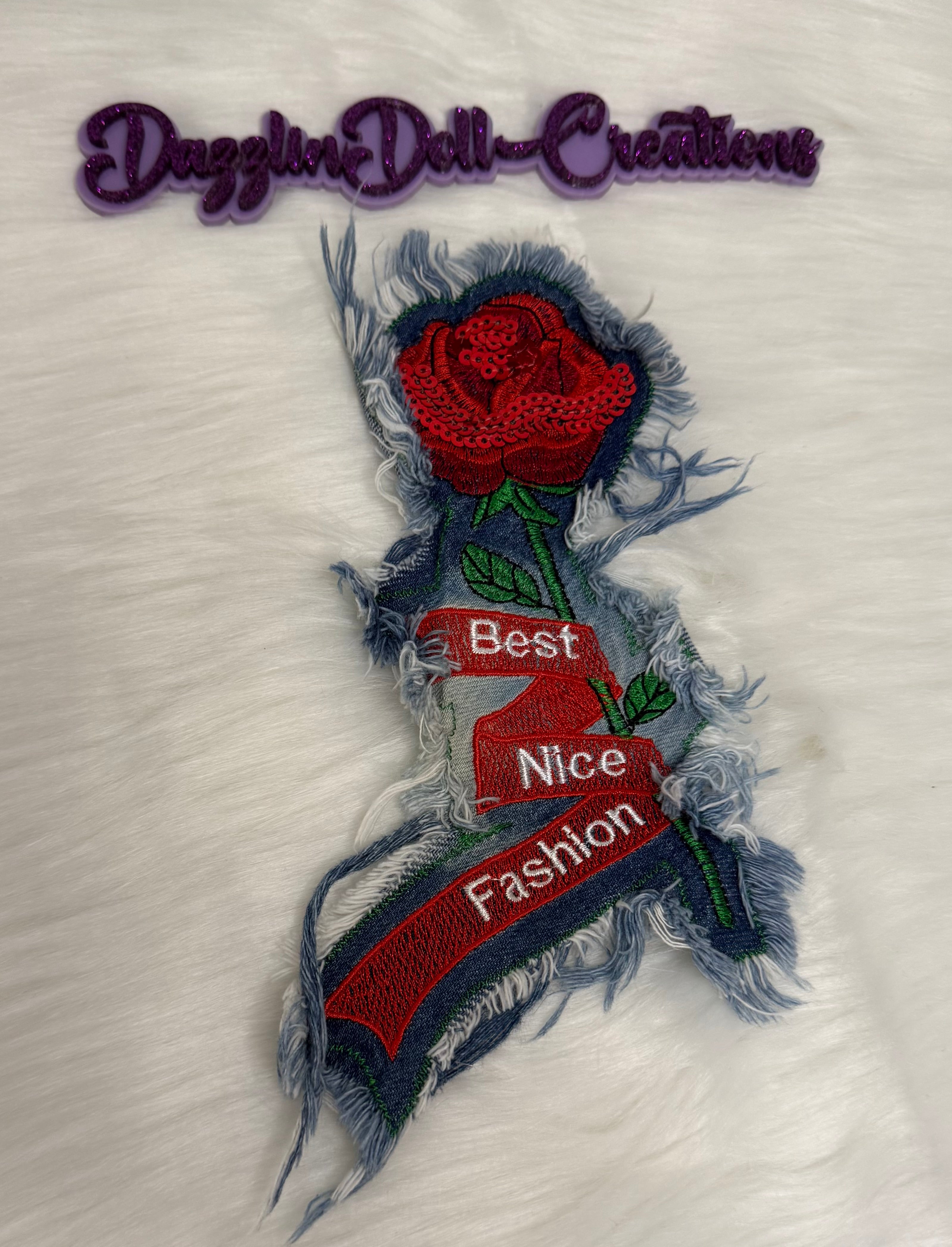 Denium Sequin Rose Fashion Patch