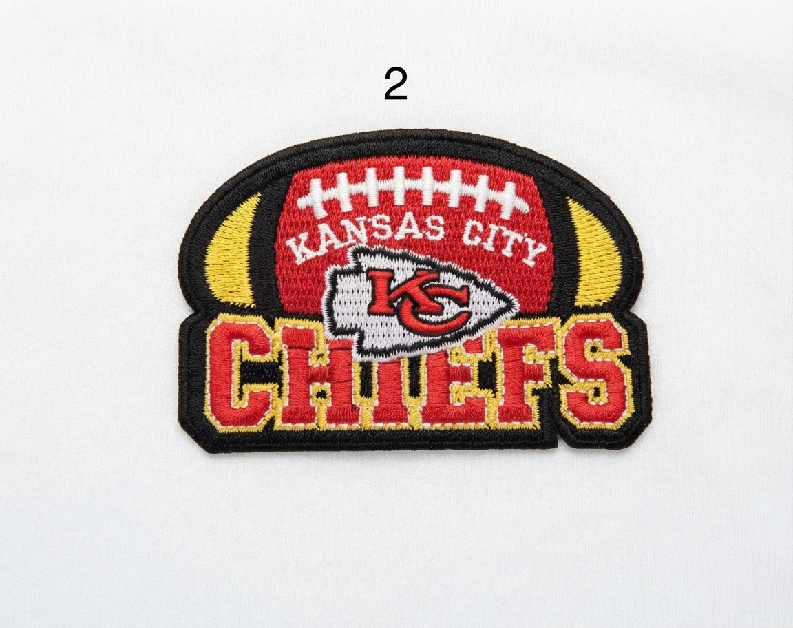 KC Football Iron-On Patches
