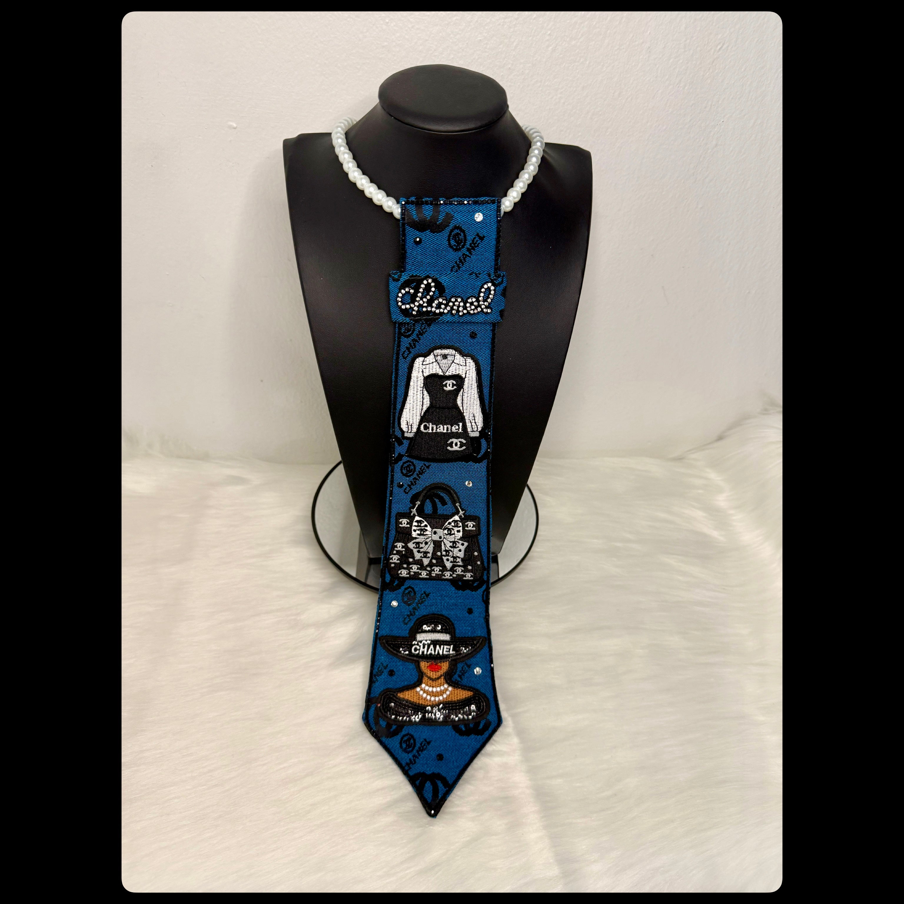 Blue/Black Inspired CC Tie