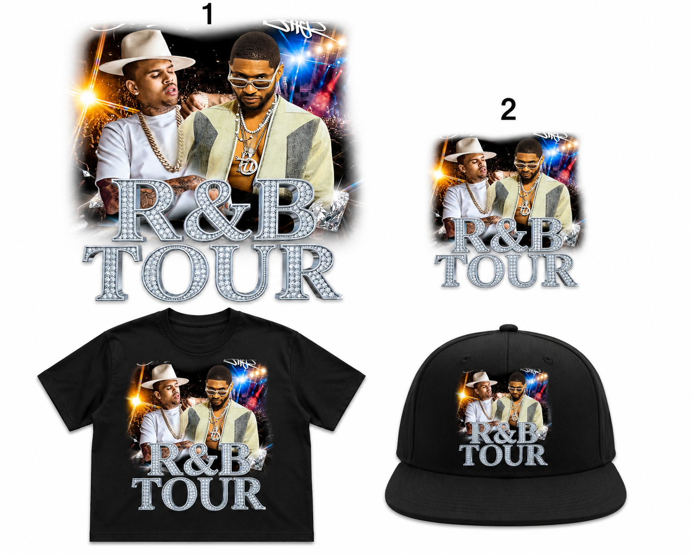 R&B Tour Full Color DTF Heat Transfer – Ready to Press (Transfer Only – Apparel Not Included)
