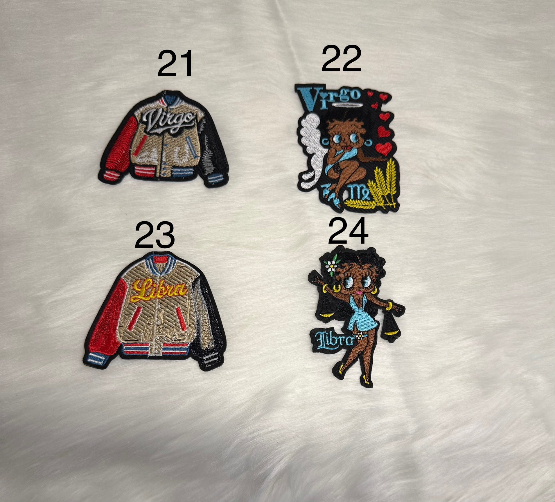 Zodiac Betty Boop/Jackets Patches