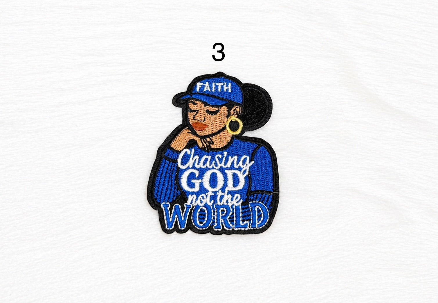 Chasing God Not The World Iron-On Small Patches