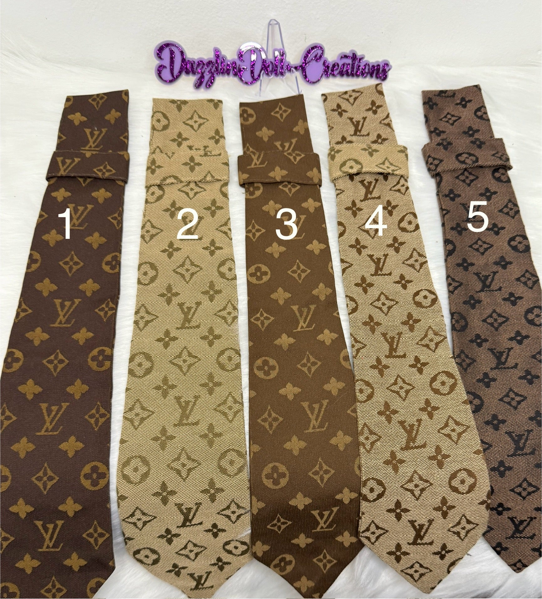 Brown/Tan Inspired LV Ties