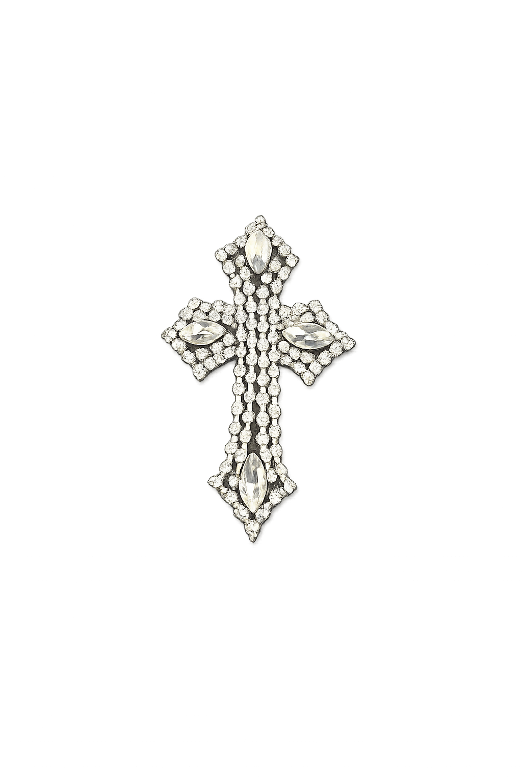 Bling Silver Gel Cross