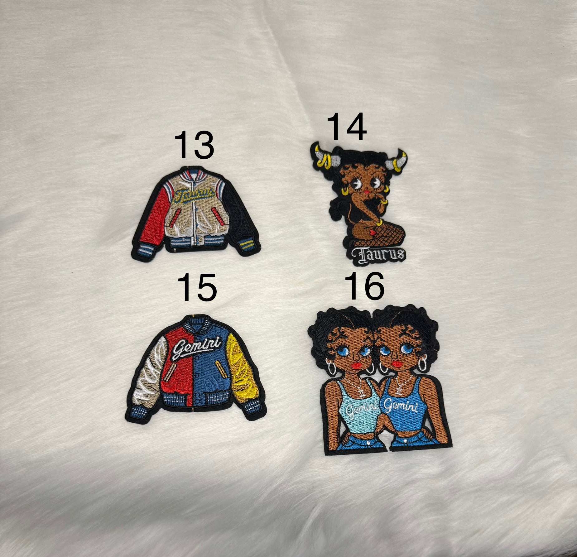 Zodiac Betty Boop/Jackets Patches