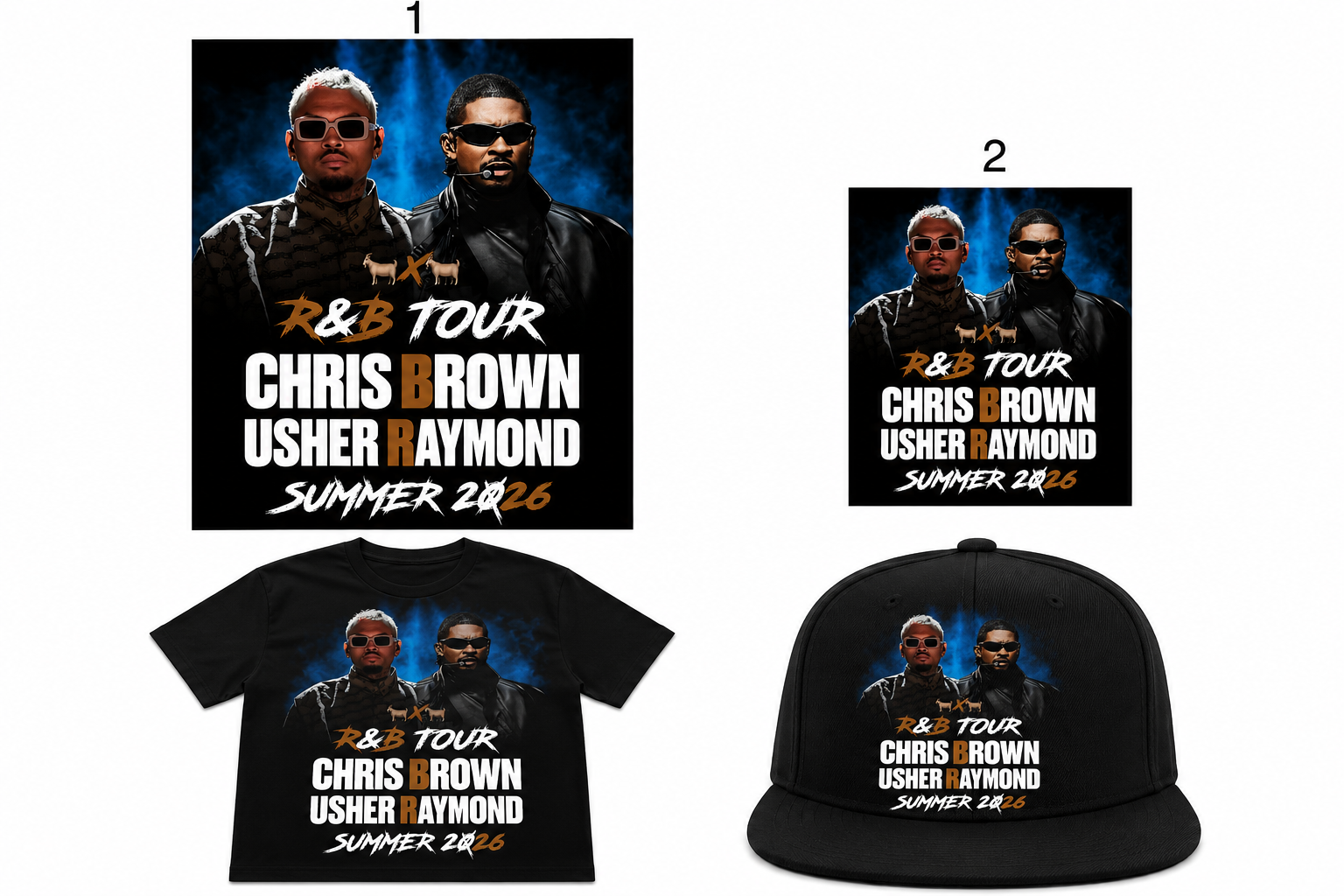 R&B Tour Full Color DTF Heat Transfer – Ready to Press (Transfer Only – Apparel Not Included)