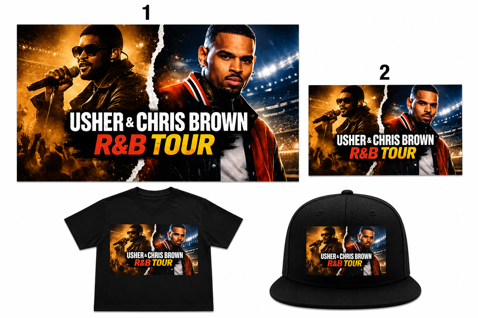R&B Tour Full Color DTF Heat Transfer – Ready to Press (Transfer Only – Apparel Not Included)