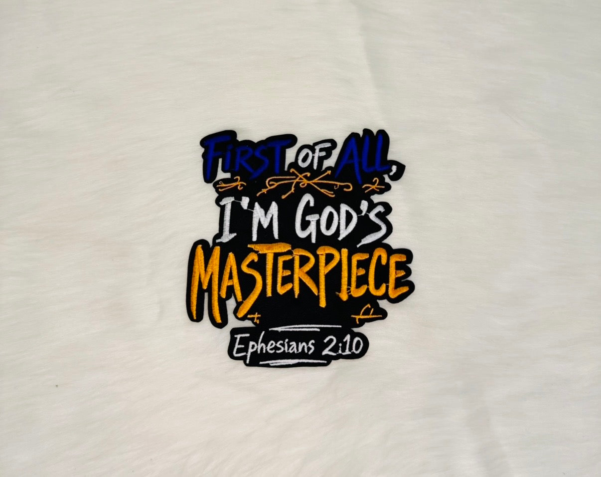 I’m God’s Masterpiece Iron-On Mid Size Patch