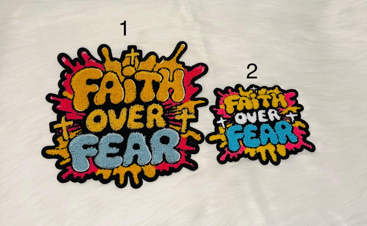 Faith Over Fear Iron-On Big & Mid Size Patches