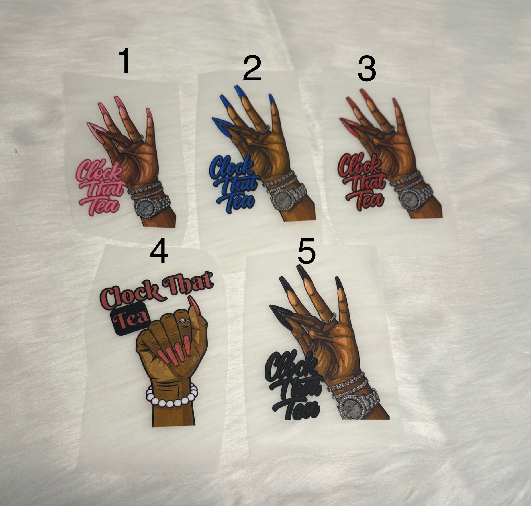 Clock That Tea Hand Small DTF’s