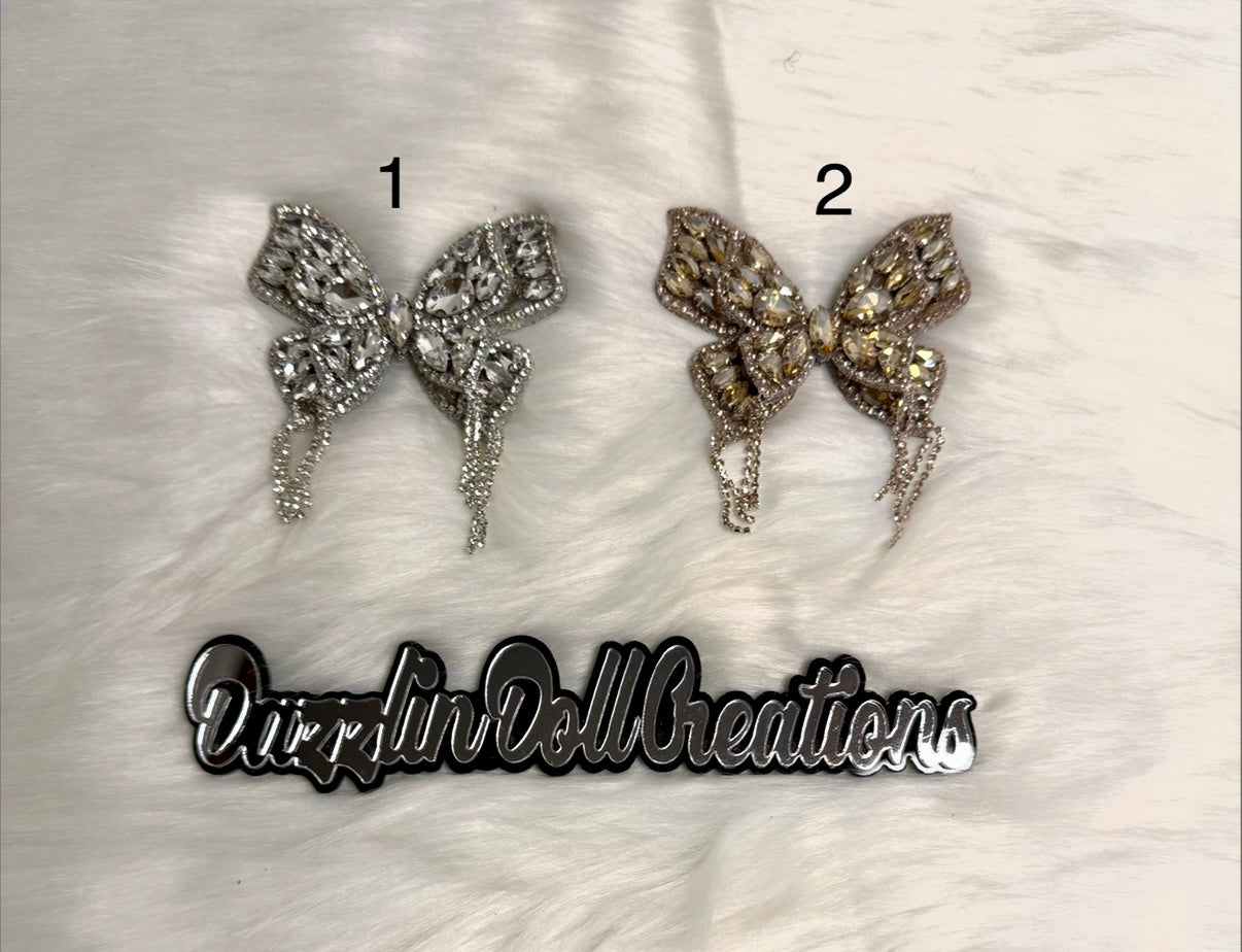 Dazzling Bow brooches with Sparkling Rhinestones
