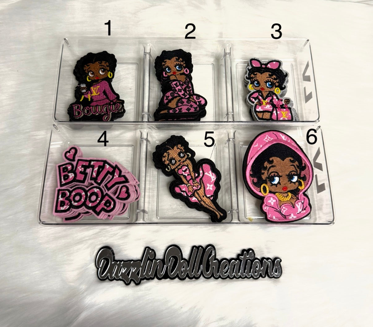Inspired LV Betty Boop Patches
