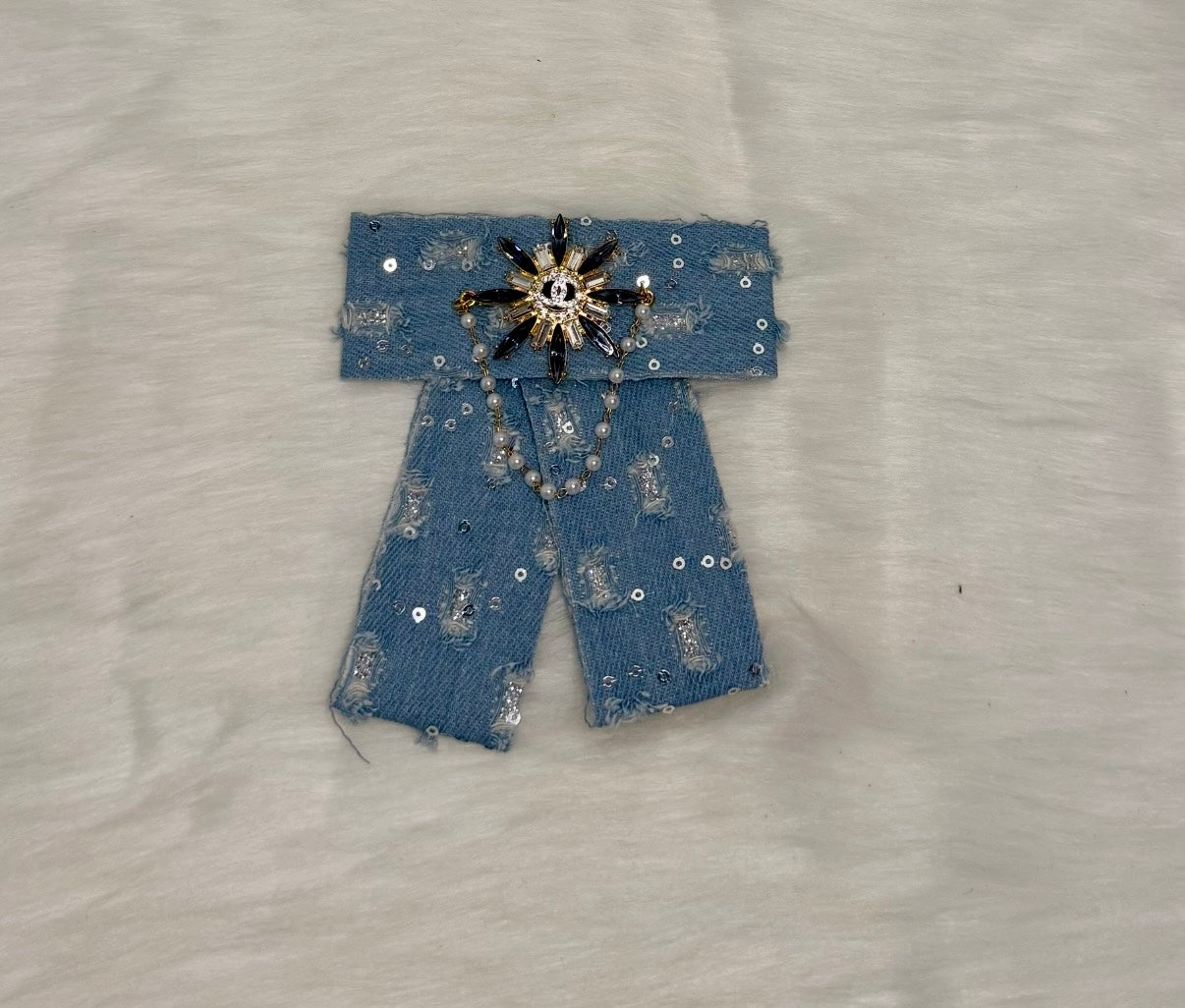 Paris Collection Denim Bow