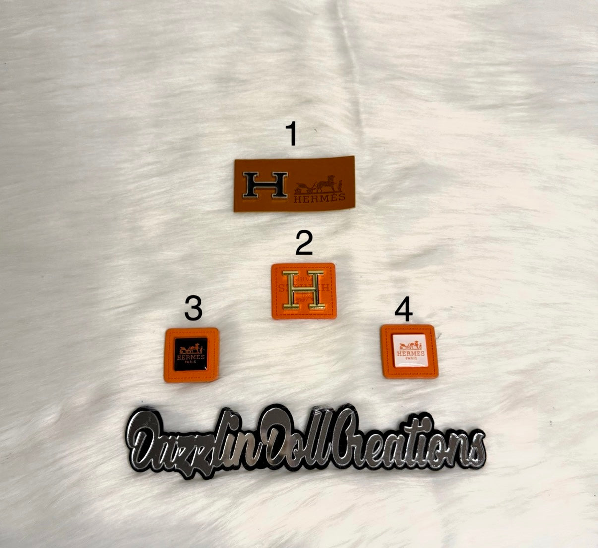 Inspired Hermes Leather Non Iron-On Tags