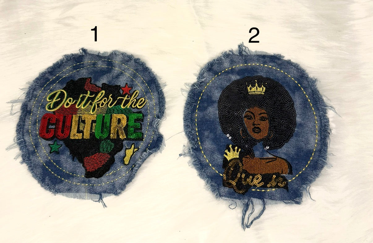 Denim Big Non Iron-On Patch