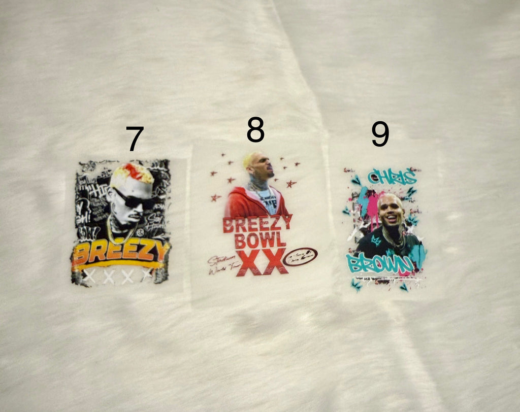 “Breezy” Chris Brown Small DTF’s