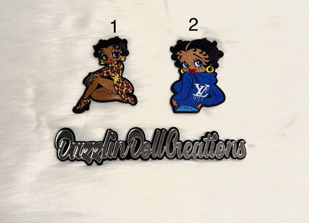 Inspired Designer Betty Boop Iron-On Patches