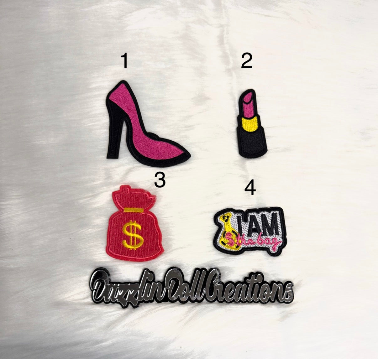 Heel/Lipstick/Money Bag/I Am the Bag Patches