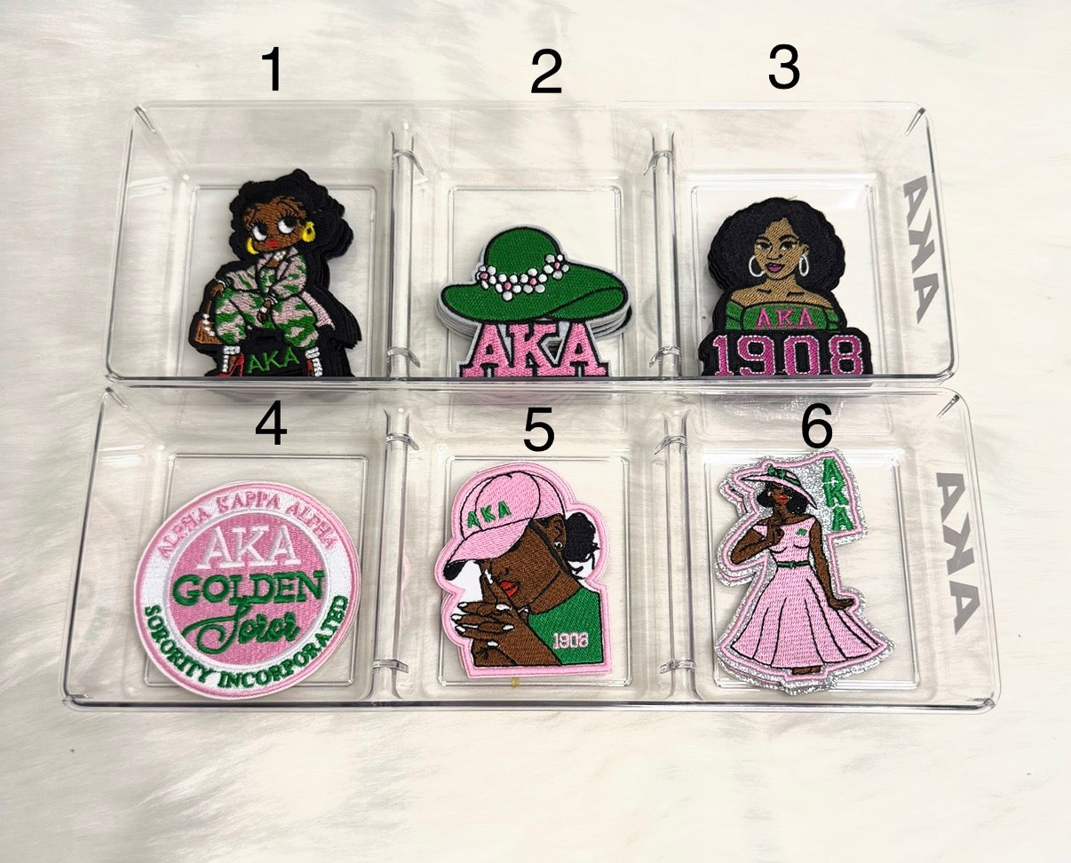 Sisterhood Pink & Green Glam Iron-On Patches