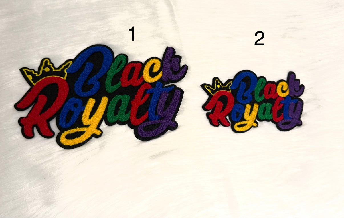 Black Royalty Iron-On Big & Mid Size Patch