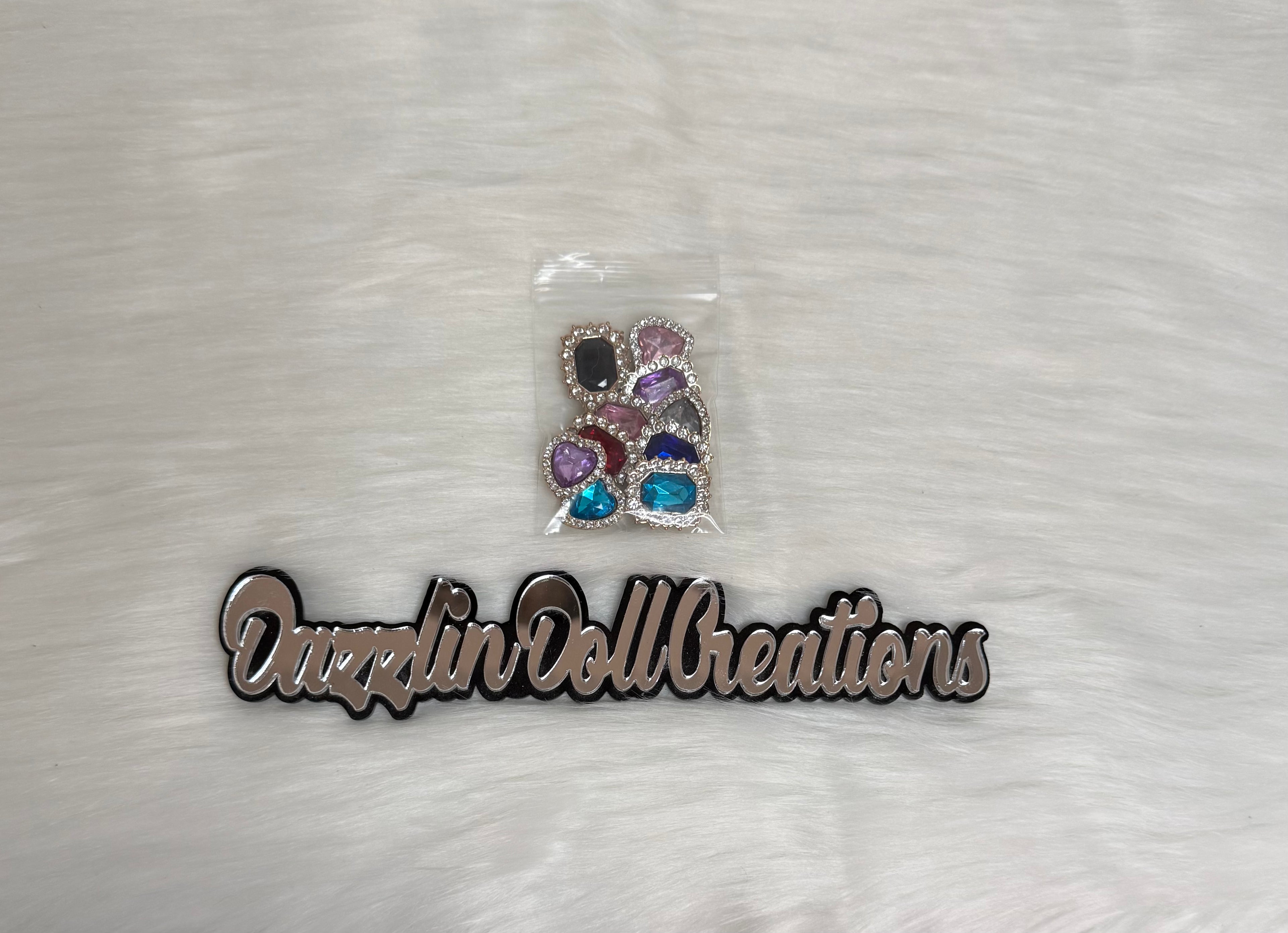 Mixed Color/Shape Plastic Gemstones in Assorted Shapes (10-Pack)