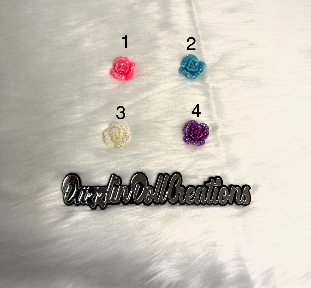 Glitter Small Acrylic Roses