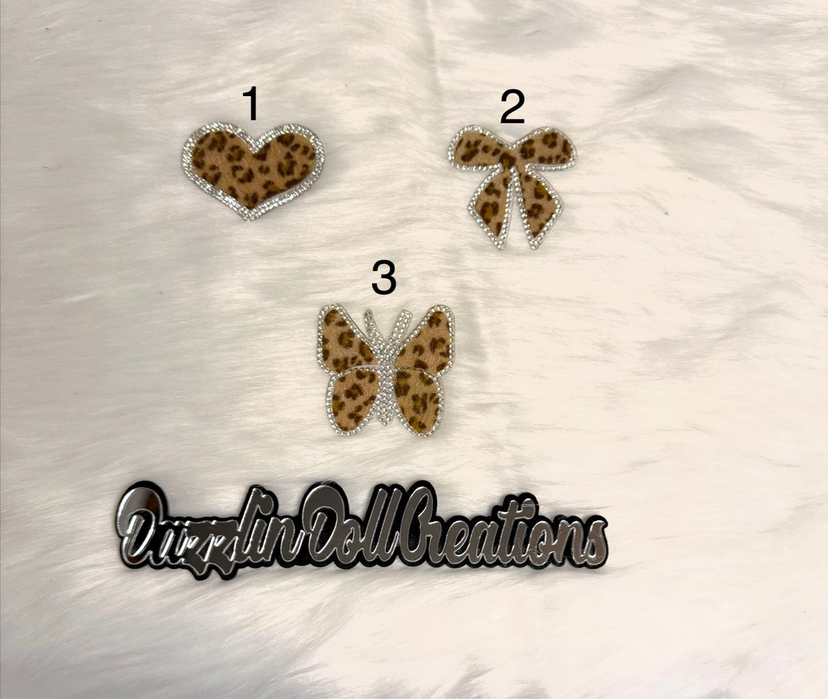 Leopard Print Gel Bling Iron-On Patch