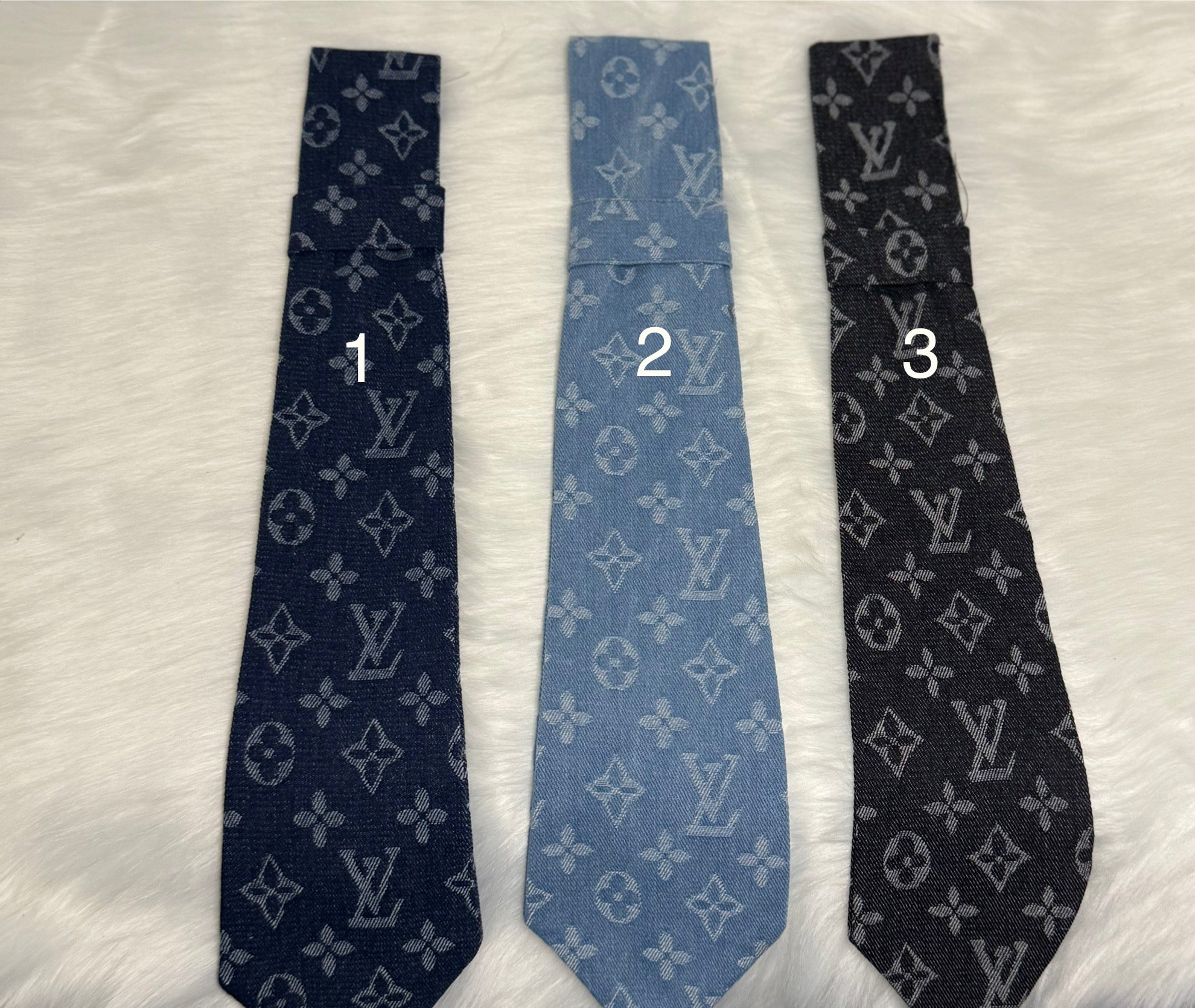 Denim Inspired LV Ties