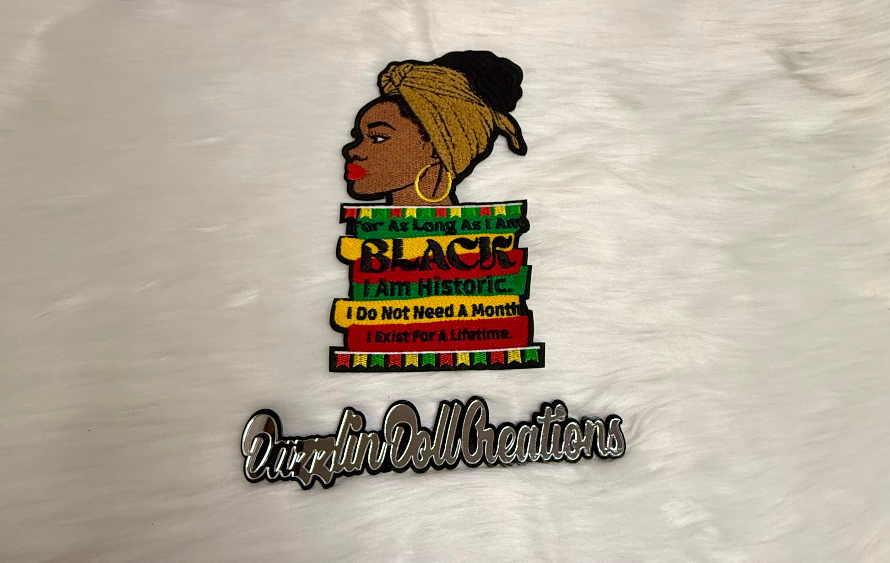 Black History Melanin Lady Iron-On Big Patch