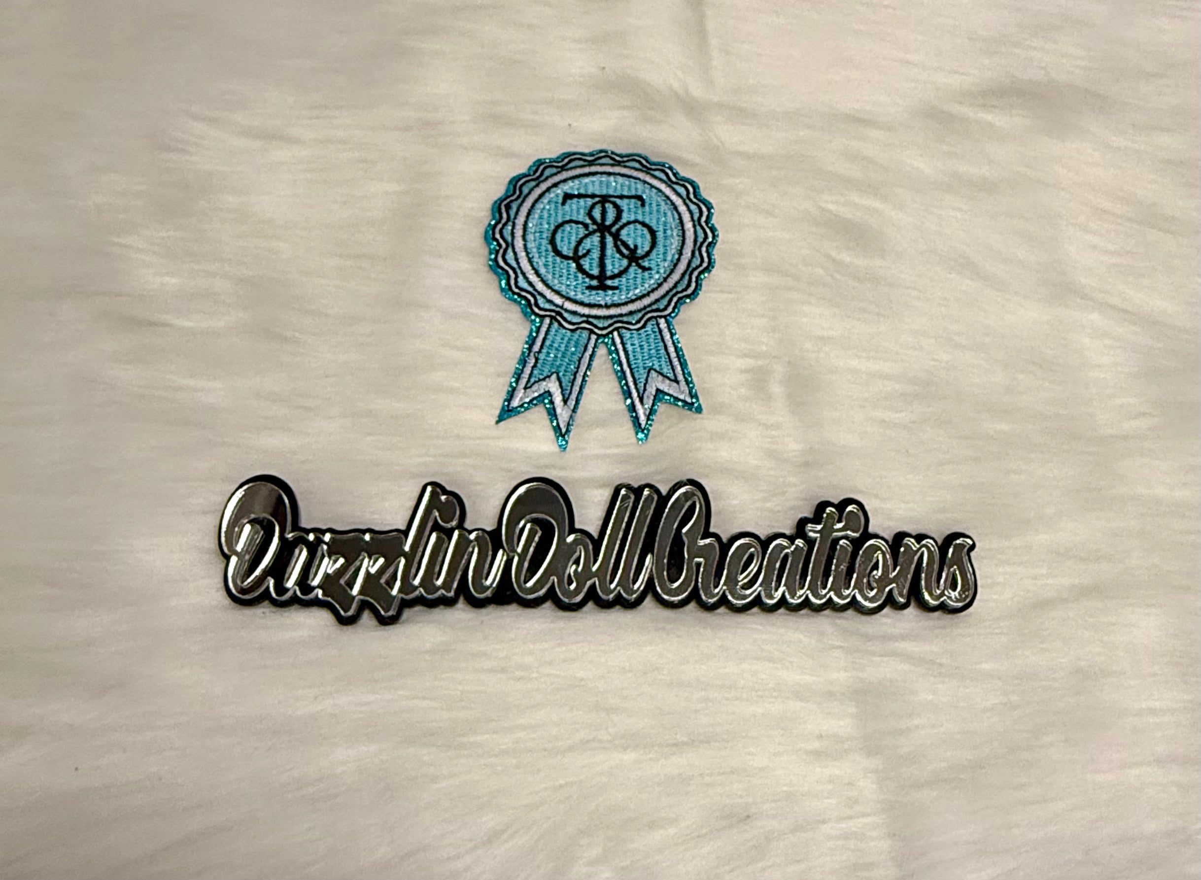 Inspired Tiff Glitter Bow Iron-On Patch